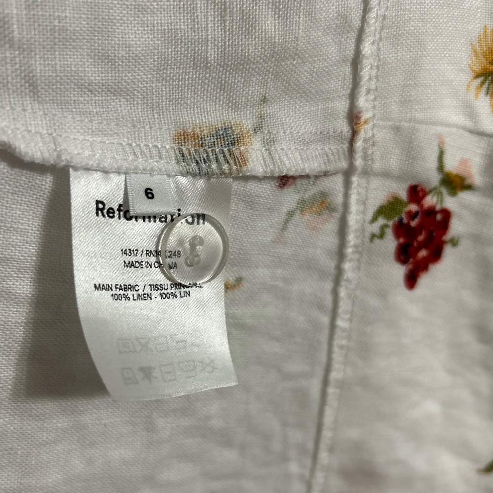 ⭐️Reformation Cruise Dress Fruit Loops Midi Maxi Linen Summer Dress⭐️ - Picture 12 of 13